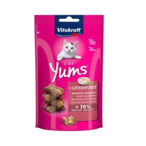 Vitakraft Cat Yums Cat Snack with Hearty Liver Sausage Extra Fleshy