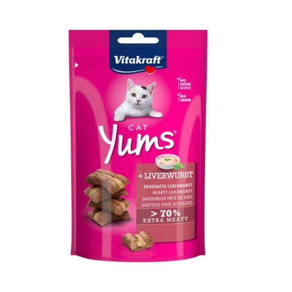 Vitakraft Cat Yums Cat Snack with Hearty Liver Sausage Extra Fleshy