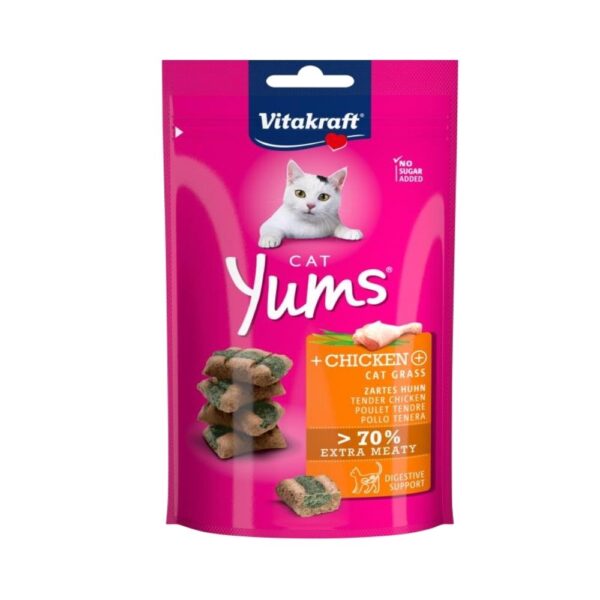 Vitakraft Cat Yums Chicken & Cat Grass Cat Treat