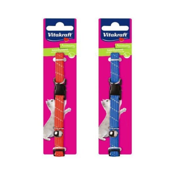 Vitakraft For You Reflective Nylon Cat Collar Blue / Red